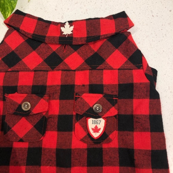 Dog Shirt: CANADIANA Buffalo plaid flannel shirt - size ‘Large’ - Picture 3 of 16